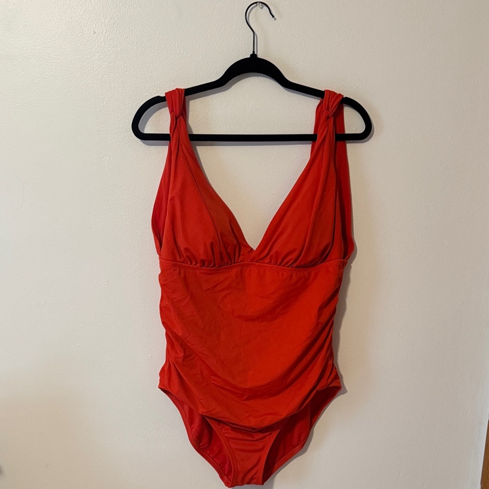 Time and Tru Women's Red One Piece Swimsuit